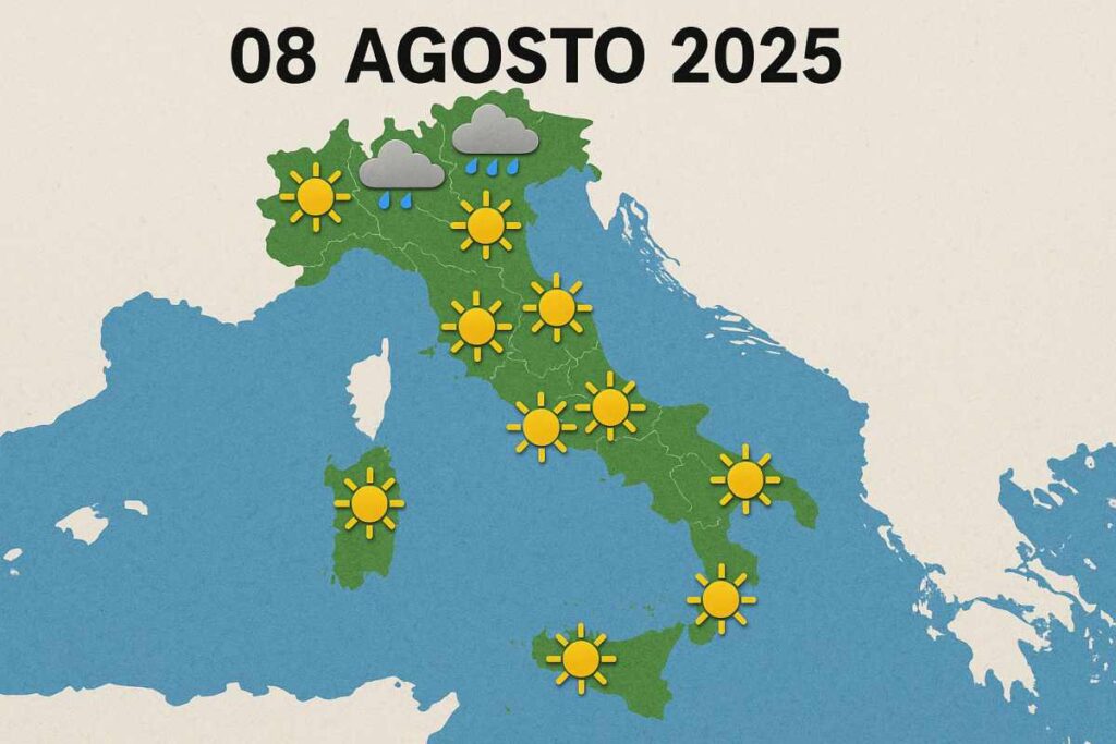 Meteo 08 agosto 2025