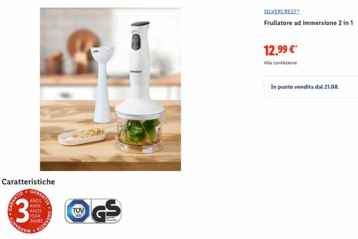 Silvercrest frullatore ad immersione